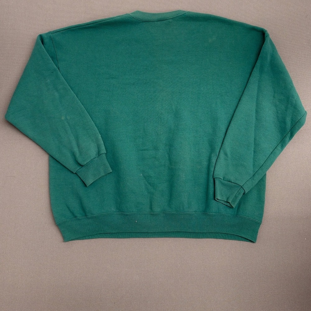 Vintage Lee Heavyweight Alaska Polar Bear Sweatshirt Green Mens XL 90s Graphic - Picture 2 of 7